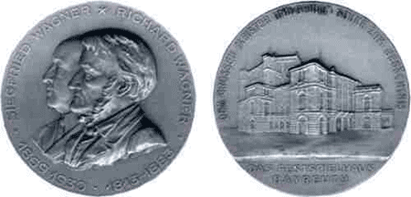 Medaille: Richard und Siegfried Wagner (o. J., nach 1930)