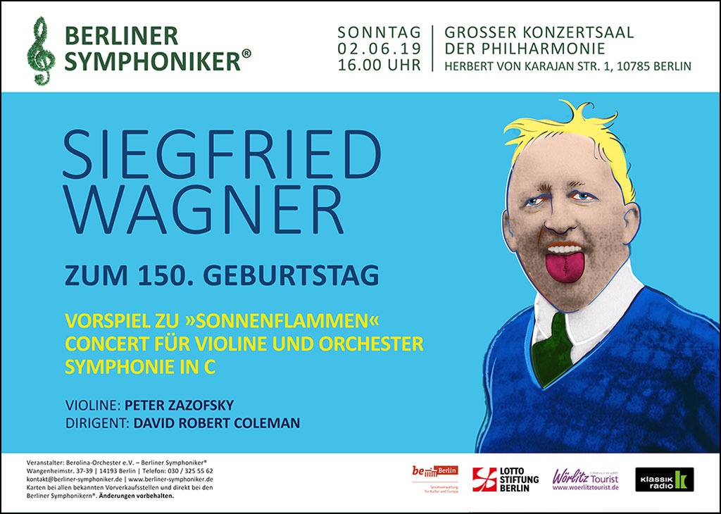 Plakat zum Konzert der Berliner Symphoniker – verworfene Version.